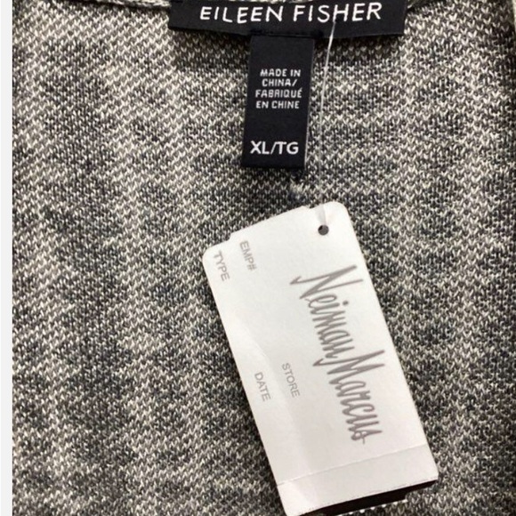 NWT Eileen Fisher Grey Mixed Blend Cardigan Women’s XL - Picture 3 of 4
